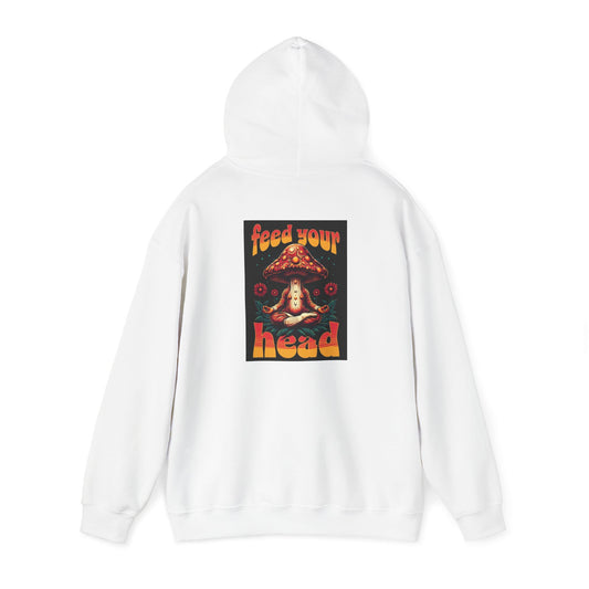 Unisex Mushroom Art Hoodie - 'Feed Your Head' Design