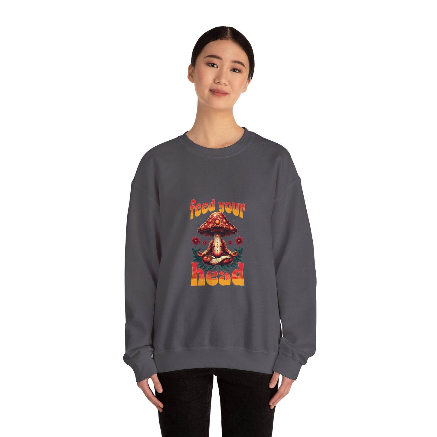 Feed Your Head Mushroom Crewneck Sweatshirt - Unisex Heavy Blend™